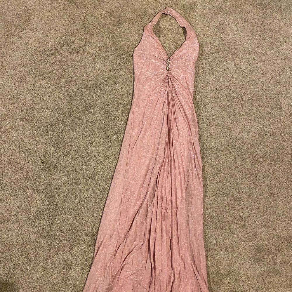ASPEED sparkly PINK long dress - LARGE